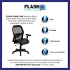 image:imageFlash Furniture Albert MidBack Black Super Mesh Executive Swivel Office Chair with Adjustable Lumbar amp ArmsBlack LeathersoftMesh