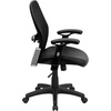 image:imageFlash Furniture Albert MidBack Black Super Mesh Executive Swivel Office Chair with Adjustable Lumbar amp ArmsBlack LeathersoftMesh