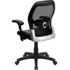 image:imageFlash Furniture Albert MidBack Black Super Mesh Executive Swivel Office Chair with Adjustable Lumbar amp ArmsBlack LeathersoftMesh