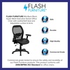 image:imageFlash Furniture Albert MidBack Black Super Mesh Executive Swivel Office Chair with Adjustable Lumbar amp ArmsBlack LeathersoftMesh