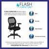 image:imageFlash Furniture Albert MidBack Black Super Mesh Executive Swivel Office Chair with Adjustable Lumbar amp ArmsBlack Mesh