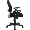 image:imageFlash Furniture Albert MidBack Black Super Mesh Executive Swivel Office Chair with Adjustable Lumbar amp ArmsBlack Mesh