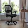 image:imageFlash Furniture Albert MidBack Black Super Mesh Executive Swivel Office Chair with Adjustable Lumbar amp ArmsBlack Mesh