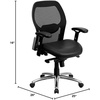 image:imageFlash Furniture Albert MidBack Black Super Mesh Executive Swivel Office Chair with Knee Tilt Control and Adjustable Lumbar amp ArmsBlack LeathersoftMesh