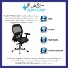 image:imageFlash Furniture Albert MidBack Black Super Mesh Executive Swivel Office Chair with Knee Tilt Control and Adjustable Lumbar amp ArmsBlack LeathersoftMesh