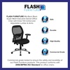 image:imageFlash Furniture Albert MidBack Black Super Mesh Executive Swivel Office Chair with Knee Tilt Control and Adjustable Lumbar amp ArmsBlack Mesh