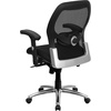 image:imageFlash Furniture Albert MidBack Black Super Mesh Executive Swivel Office Chair with Knee Tilt Control and Adjustable Lumbar amp ArmsBlack Mesh