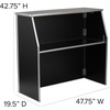 image:imageFlash Furniture Amara 4 Walnut Woodgrain Laminate Foldable Bar  Portable Event BarBlack