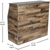 image:imageFlash Furniture Amara 4 Walnut Woodgrain Laminate Foldable Bar  Portable Event BarRustic Natural