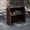 image:imageFlash Furniture Amara 4 Walnut Woodgrain Laminate Foldable Bar  Portable Event BarWalnut Woodgrain