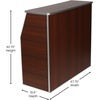 image:imageFlash Furniture Amara 4 Walnut Woodgrain Laminate Foldable Bar  Portable Event BarWalnut Woodgrain