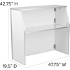 image:imageFlash Furniture Amara 4 Walnut Woodgrain Laminate Foldable Bar  Portable Event BarWhite