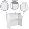 image:imageFlash Furniture Amara 4 Walnut Woodgrain Laminate Foldable Bar  Portable Event BarWhite