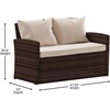 image:imageFlash Furniture Aransas Series 4 Piece Brown Patio Set with Beige Back Pillows and Seat CushionsBrownBeige