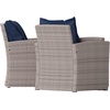 image:imageFlash Furniture Aransas Series 4 Piece Brown Patio Set with Beige Back Pillows and Seat CushionsLight GrayNavy