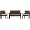 image:imageFlash Furniture Aransas Series 4 Piece Brown Patio Set with Steel Frame and Beige CushionsBrownBeige