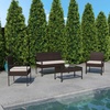 image:imageFlash Furniture Aransas Series 4 Piece Brown Patio Set with Steel Frame and Beige CushionsBrownBeige