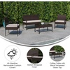 image:imageFlash Furniture Aransas Series 4 Piece Brown Patio Set with Steel Frame and Beige CushionsBrownBeige