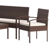 image:imageFlash Furniture Aransas Series 4 Piece Brown Patio Set with Steel Frame and Beige CushionsBrownBeige