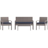 image:imageFlash Furniture Aransas Series 4 Piece Brown Patio Set with Steel Frame and Beige CushionsLight GrayNavy