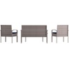 image:imageFlash Furniture Aransas Series 4 Piece Brown Patio Set with Steel Frame and Beige CushionsLight GrayNavy