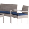 image:imageFlash Furniture Aransas Series 4 Piece Brown Patio Set with Steel Frame and Beige CushionsLight GrayNavy
