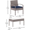 image:imageFlash Furniture Aransas Series 4 Piece Brown Patio Set with Steel Frame and Beige CushionsLight GrayNavy