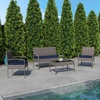 image:imageFlash Furniture Aransas Series 4 Piece Brown Patio Set with Steel Frame and Beige CushionsLight GrayNavy