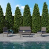 image:imageFlash Furniture Aransas Series 4 Piece Brown Patio Set with Steel Frame and Beige CushionsLight GrayNavy