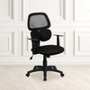 image:imageFlash Furniture Ariel MidBack Black Mesh Swivel Task Office Chair with Flexible Dual Lumbar Support and Arms