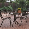 image:imageFlash Furniture Barker 235 Square Tempered Glass Metal Table SilverClear TopBronze Frame