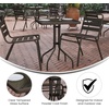 image:imageFlash Furniture Barker 235 Square Tempered Glass Metal Table SilverClear TopBronze Frame