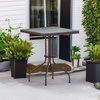 image:imageFlash Furniture Barker 235 Square Tempered Glass Metal Table SilverClear TopBronze Frame