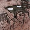 image:imageFlash Furniture Barker 235 Square Tempered Glass Metal Table SilverClear TopBronze Frame