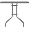 image:imageFlash Furniture Barker 235 Square Tempered Glass Metal Table SilverClear TopSilver Frame