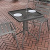 image:imageFlash Furniture Barker 235 Square Tempered Glass Metal Table SilverClear TopSilver Frame