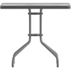 image:imageFlash Furniture Barker 235 Square Tempered Glass Metal Table SilverClear TopSilver Frame