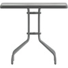 image:imageFlash Furniture Barker 235 Square Tempered Glass Metal Table SilverClear TopSilver Frame
