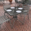 image:imageFlash Furniture Barker 235 Square Tempered Glass Metal Table SilverClear TopSilver Frame