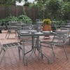 image:imageFlash Furniture Barker 235 Square Tempered Glass Metal Table SilverClear TopSilver Frame