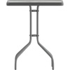 image:imageFlash Furniture Barker 235 Square Tempered Glass Metal Table SilverClear TopSilver Frame