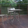 image:imageFlash Furniture Barker 235 Square Tempered Glass Metal Table SilverClear TopSilver Frame