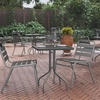 image:imageFlash Furniture Barker 235 Square Tempered Glass Metal Table SilverClear TopSilver Frame