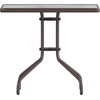image:imageFlash Furniture Barker 235 Square Tempered Glass Metal Table SilverClearBronze