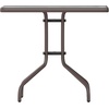 image:imageFlash Furniture Barker 235 Square Tempered Glass Metal Table SilverClearBronze