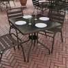 image:imageFlash Furniture Barker 235 Square Tempered Glass Metal Table SilverClearBronze