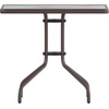 image:imageFlash Furniture Barker 235 Square Tempered Glass Metal Table SilverClearBronze