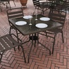 image:imageFlash Furniture Barker 235 Square Tempered Glass Metal Table SilverClearBronze