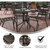 image:imageFlash Furniture Barker 235 Square Tempered Glass Metal Table SilverClearBronze