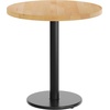 image:imageFlash Furniture Bennett 30 Round Solid Wood Commercial Indoor Tabletop in Dark Brown with 18 Round Dining Height Black Cast Iron Base 300 lb Static CapacityNatural TopBlack Base